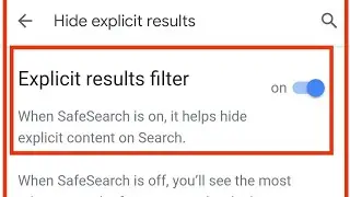 Explicit Results Filter Settings | Show Explicit & Hide Explicit Setting In Google Account