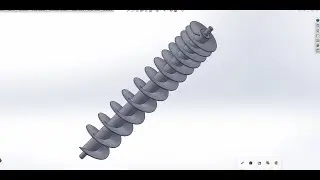 Screw Conveyor Shaft Design in SolidWorks