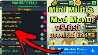 Mini Militia Mod Menu Apk v5.6.0 | Mini Militia Hack Mod Download Link | Mini Militia Mod