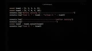 Join Two Array In JS