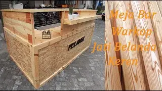 Meja Bar/Minibar Warkop Jati Belanda Palet Pinus Kekinian