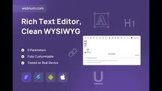 FlutterFlow Rich Text Editor Widget ✍️ Clean WYSIWYG + Toolbar 🧩 #rich #text #editor #widget
