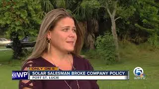 Solar company cancels contract with elderly man after salesman violates policy