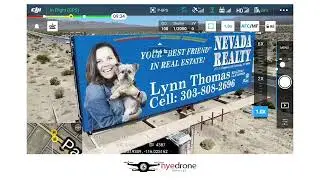 Inspecting a Billboard via Drone and Found Bird's Nest + Small Tear in Sign