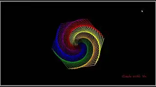 python program to make a color hexagon 3D picture. #python #tkinter #pythontutorial