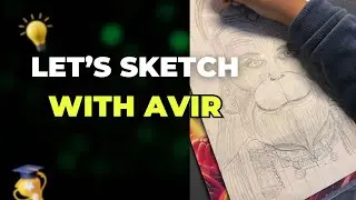 Hanuman Ji Sketch by Avir | Kids Art & Devotional Drawing