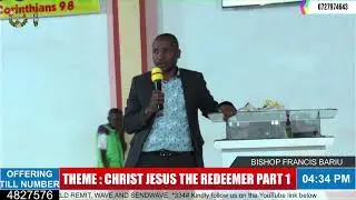 MINISTER : BISHOP FRANCIS BARIU.THEME : CHRIST JESUS THE REDEEMERPART 1.READING : MATTHEW 1:18-23