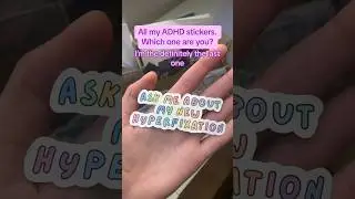 Handmade ADHD stickers 🌈 #adhd #audhd #smallbusiness #handmadestickers #neurodiversity #etsyfinds