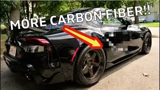 Eliminating FAKE VENTS on my SUPRA with more CARBON FIBER!!
