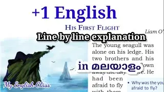 His First Flight| line by line explanation| Malayalam| Plus one English| improvement exam