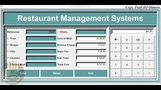 Overview of Restaurant Management System Developed in Python