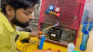 फ्रिज में गैस चार्ज कैसे करें __ how to Refrigerator Gas Charging in hindi