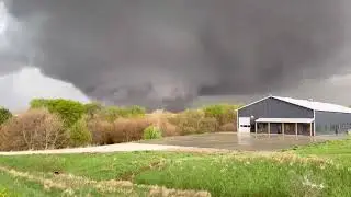 A tornado in the town of Barnsdall, Oklahoma, USA. May 7, 2024.