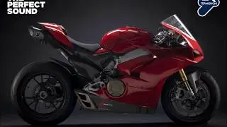 Ducati Panigale V4 Termignoni Exhaust sound and flames.