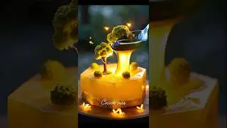 Magical Forest Cake | Glowing Nature Dessert Art#asmr #cake #cakedecorating #food #satisfying