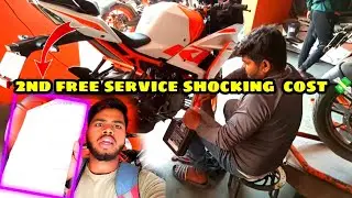 KTM RC125 BS6 2ND FREE SERVICE COST 💸 FULL DETAILS SERVICE PAPER 🧾 SHOCKING 😱 COST 2023