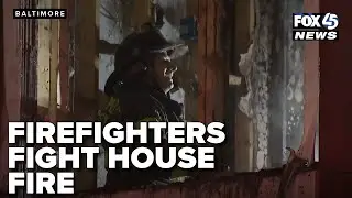 WATCH: Firefighters fight Baltimore fire
