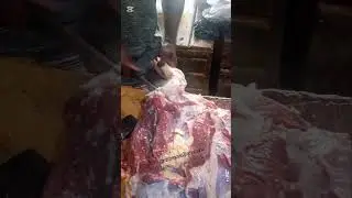Amazing peeling beef #beefcutting #ghanafood #viralvideo #accrafood #chopstation #butcher