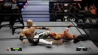 AEW FIGHT FOREVER LADDER ON TACKS SPOT....