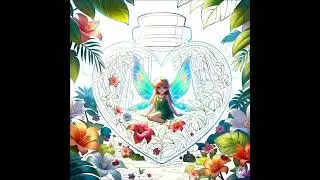 Tap Color - Glass Eden Mystical Realm: Fairy Elf Inside A Heat Potion At Night Forest (Special Pics)