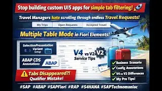 Освойте SAP Fiori Elements: создавайте несколько представлений (вкладок) без JavaScript!