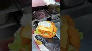 Prawn burger #shorts #burger #cooking #fastfood #howto #food #foodblogger