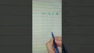 Table Of Thirty Five 🤩😄 #table #maths #video #viralvideo #calculation #shorts