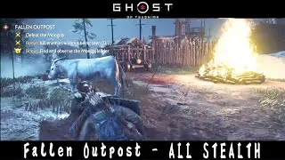 Ghost of Tsushima Side mission   Fallen Outpost   ALL STEALTH - NO COMMENTARY - PS5 60FPS