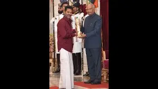 President Kovind presents Padma Shri to Prabhu Deva