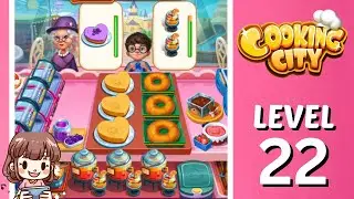 Cooking City Sweet House Level 22 🍩🍹 | No Boosters ⭐⭐⭐