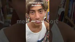 Fumbling at the bookstore #shorts #funny #skit #trending #viral #books #girl #love #fyp