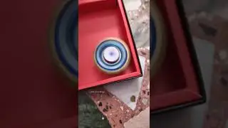 Making design with ink,paper and battle top while rotating|CB #Shorts