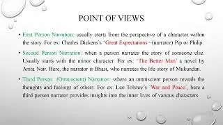 BA III Year Unit I   Narrative Techniques, Structure, Elements of a novel
