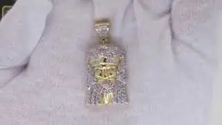 Micro Jesus Piece Gold Pendant - Free Chain