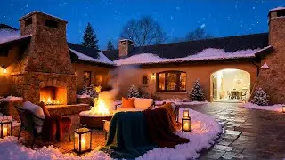 Luxury Snow Courtyard Fireplace Ambience &ndash; Relax, Study, Sleep 04