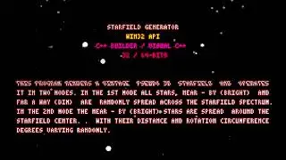 Star field Generator - Screensaver in C/C++ & WINAPI