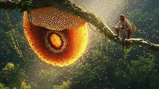 Risky Primitive Tech: Harvesting Huge Beehive