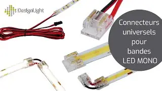 Connecteurs Universels pour Rubans LED de 8 mm et 10 mm - MONO COB et SMD - Design Light #led #cob