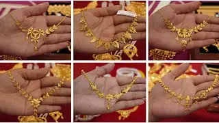 Latest and simple gold necklace design// very beautiful and lightweight design