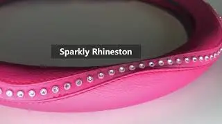 Diamond pink steering wheel cover for women