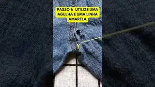 Truque de costureira! Conserte sua cal&ccedil;a jeans furada #Shorts