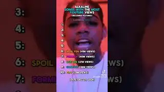 Alkaline songs that got the most YouTube streams 🎭