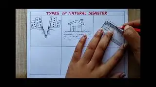 Types Of Natural Disaster. Earthquake,Flood,Fire, Volcano, Drought, Tornado. Pencil Draw✍️#drawing.