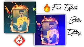 How To Make Fire Effect Status Editing Square Size // Attitude WhatsApp Status Editing In Kinemaster