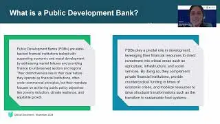 Webinar - Public Development Banks Platform in IFAD: Perspectives from the Finance in Common Summit