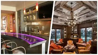 75 Large Home Bar With Glass-front Cabinets Design Ideas You'll Love 🔴