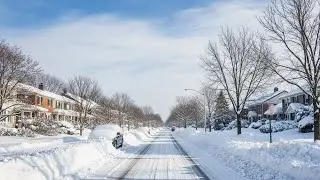 Snowy Streets of New York USA | Peaceful Winter Drive 4K | calm relaxing and peaceful