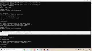 create table insert records and commit from sql plus