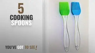 Top 10 Cooking Spoons [2018]: 2 Pcs - Silicone Oil Brush, Grilling, Tandoor, BBQ (Random Color 9 -