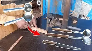 Restoration of Old Kitchen Utensils | Reviving rusty knife and ladles